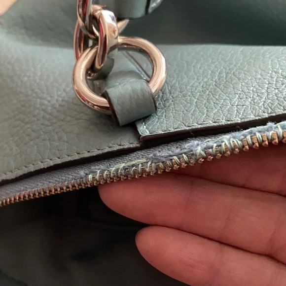 Coach Blue Leather Tote Bag - Picture 6 of 10